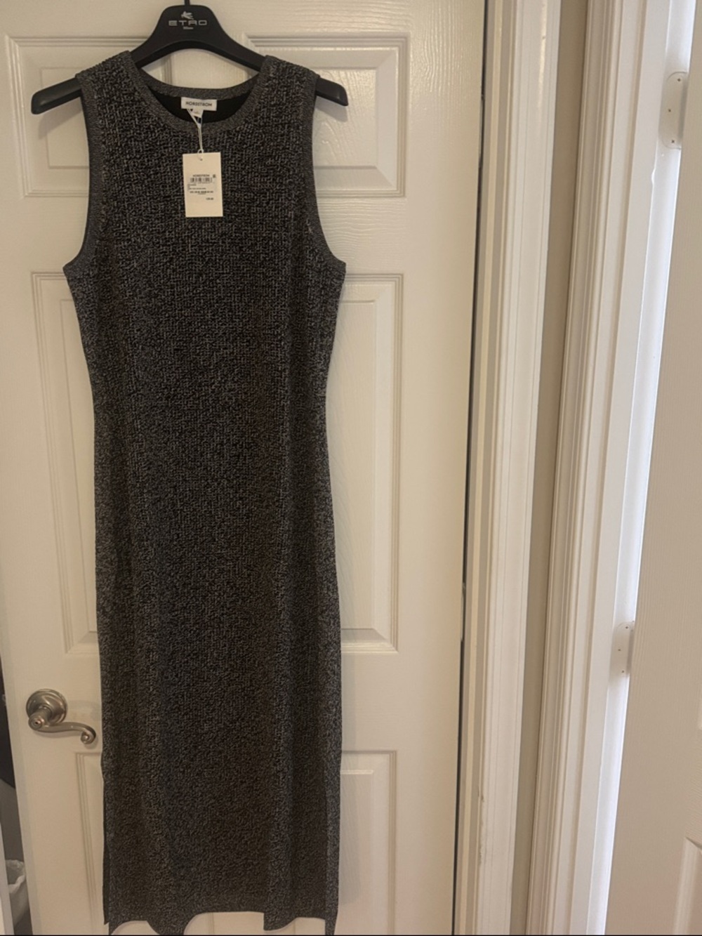 Nordstrom Sleeveless Black Maxi Knit Dress